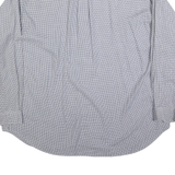 RALPH LAUREN Mens Blue & White Checked Shirt 2XL Button-Down Long Sleeve Cotton
