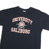FOXX Mens Black University Salzburg Graphic T-Shirt 2XL Short Sleeve Crew Neck