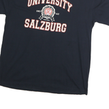 FOXX Mens Black University Salzburg Graphic T-Shirt 2XL Short Sleeve Crew Neck
