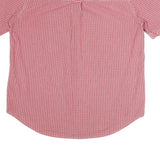 CHAPS Mens Red Check Shirt L Button Down Casual Summer Cotton