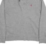 POLO RALPH LAUREN Mens Grey Shawl Collar XL Sweatshirt Cotton Blend Pullover