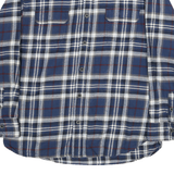 JACHS Mens Blue & White Check Shirt L Cotton Blend Long Sleeve Casual