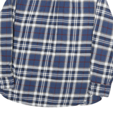 JACHS Mens Blue & White Check Shirt L Cotton Blend Long Sleeve Casual