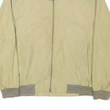 CANSON Mens Beige Bomber Jacket L Polyester Blend Zip Plain Classic Casual Wear