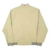 CANSON Mens Beige Bomber Jacket L Polyester Blend Zip Plain Classic Casual Wear