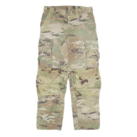 INSECT REPELLENT APPAREL Mens Cotton Blend Green Cargo Regular Fit Trousers W30