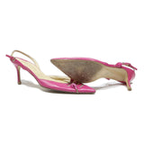 CAREL Womens Pink Leather Slingback Heels UK 4.5 Stylish Evening Shoes