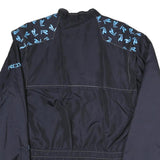 ROXY Mens Navy Blue Polyester Blend Track Jacket L Logo Print Zip