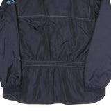ROXY Mens Navy Blue Polyester Blend Track Jacket L Logo Print Zip