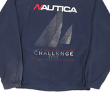 NAUTICA Mens Navy & Red Challenge Zip Jacket M Polyester Blend Sailing