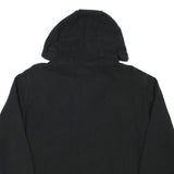 ELLESSE Womens Black Hoodie UK 10 Cotton Blend Hooded Sweatshirt