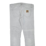 CARHARTT Womens Regular Fit Jeans Light Blue Denim W36 L32 Zip Cotton Blend
