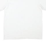 CALVIN KLEIN Mens White L Plain T-Shirt Short Sleeve V-Neck Classic Cotton Blend