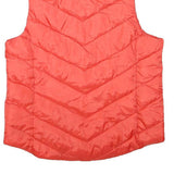 SO Womens Red Quilted Sleeveless Zip Jacket L Polyester Blend Lightweight