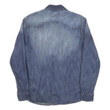 LEVI'S Mens Blue Denim Shirt S Classic Western Style Cotton Blend