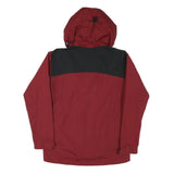 JACK WOLFSKIN Womens Red & Black Outdoor Jacket UK 10 Polyester Blend Zip Hooded