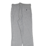 Mens Cotton Blend Regular Fit Straight Black White Check Trousers W30 L33