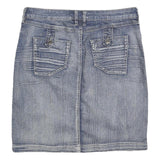 PASHU Womens Blue Denim Mini Cotton Plain Skirt M Casual Streetwear