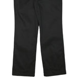 DICKIES Mens Black Regular Fit Straight Leg Trousers W34 L31 Cotton Blend Zip