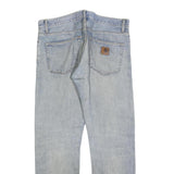 CARHARTT Mens Jeans Blue Regular Straight Denim Medium W37 L32 Zip Closure