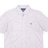 RALPH LAUREN Mens White & Pink Check Shirt M Classic Fit Button Down Summer