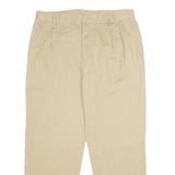NAUTICA Mens Cotton Beige Classic Straight Trousers W36 L30 Casual Comfortable