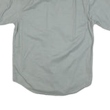 Mens Pale Green Cotton Blend Short Sleeve Shirt S Button Front Cargo Pockets