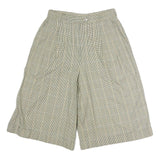 Mens Beige Casual Check Shorts M W28 Classic Cotton Blend Summer Wear