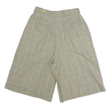 Mens Beige Casual Check Shorts M W28 Classic Cotton Blend Summer Wear
