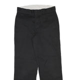 DICKIES Mens Cotton Blend Black Regular Straight Trousers W30 L29 Workwear Zip