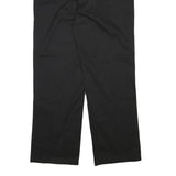 DICKIES Mens Cotton Blend Black Regular Straight Trousers W30 L29 Workwear Zip