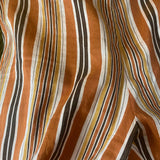 Cantarelli Striped Trousers - 31W UK 12 Orange Linen Blend