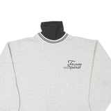 WOE Mens Grey & Black Sweatshirt Roll Neck XL Team Spirit Casual Pullover