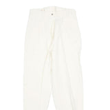 Womens Viscose Blend White Regular Fit Stirrup Trousers W26 L27 Stylish Classic