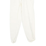 Womens Viscose Blend White Regular Fit Stirrup Trousers W26 L27 Stylish Classic