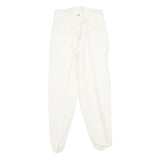 Womens Viscose Blend White Regular Fit Stirrup Trousers W26 L27 Stylish Classic