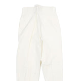 Womens Viscose Blend White Regular Fit Stirrup Trousers W26 L27 Stylish Classic