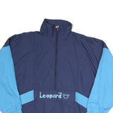 LEOPARD Mens Blue & Light Blue Track Jacket M Polyester Blend Colourblock