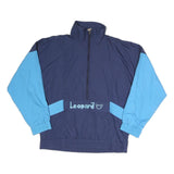 LEOPARD Mens Blue & Light Blue Track Jacket M Polyester Blend Colourblock