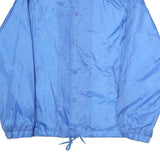 EAGLES RIDGE Mens Blue Nylon Button Jacket M Plain Lightweight Casual Wear