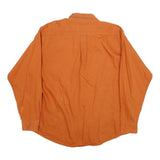 CLUB ROOM Mens Orange Cotton Long Sleeve Shirt L Casual Buttoned Pocket