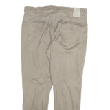 DKNY Mens Cotton Blend Beige Regular Fit Straight Leg Trousers W36 L30 Casual