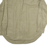 RALPH LAUREN Mens Beige Long Sleeve Cotton Blend Shirt L Classic Polo