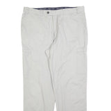 WARREN & PARKER Mens Cotton Blend Regular Straight Beige Trousers W40 L34 Casual