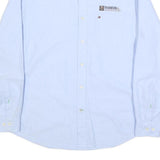 TOMMY HILFIGER Mens Blue Classic Fit Shirt M Cotton Button Collar Pocket