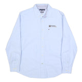 TOMMY HILFIGER Mens Blue Classic Fit Shirt M Cotton Button Collar Pocket