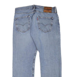 LEVI'S 501 Mens Jeans Blue Regular Straight Denim Medium W32 L27 Classic Button