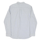 VANS Mens Blue White Striped Shirt XL Lightweight Cotton Blend Button Down