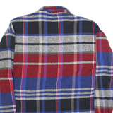 MARRAKECH Mens Blue & Red Plaid Shirt M Cotton Blend Long Sleeve Casual Checked