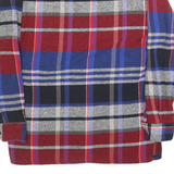 MARRAKECH Mens Blue & Red Plaid Shirt M Cotton Blend Long Sleeve Casual Checked
